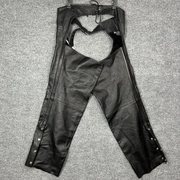 NEW‎ NWT Wilsons Leather Black Bike Chaps Adjustable Pants Size XLarge